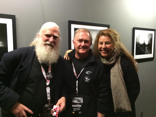 Ian Kemp with Jeff Moorfoot and Sally Brownbill