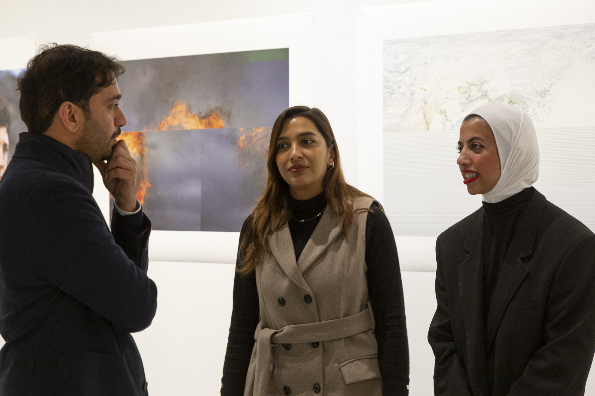 Wood and Haggblom Speculative Horizon v.1 Saad Alsharrah at the exhibition opening - Contemporary Art Platform Kuwait #1